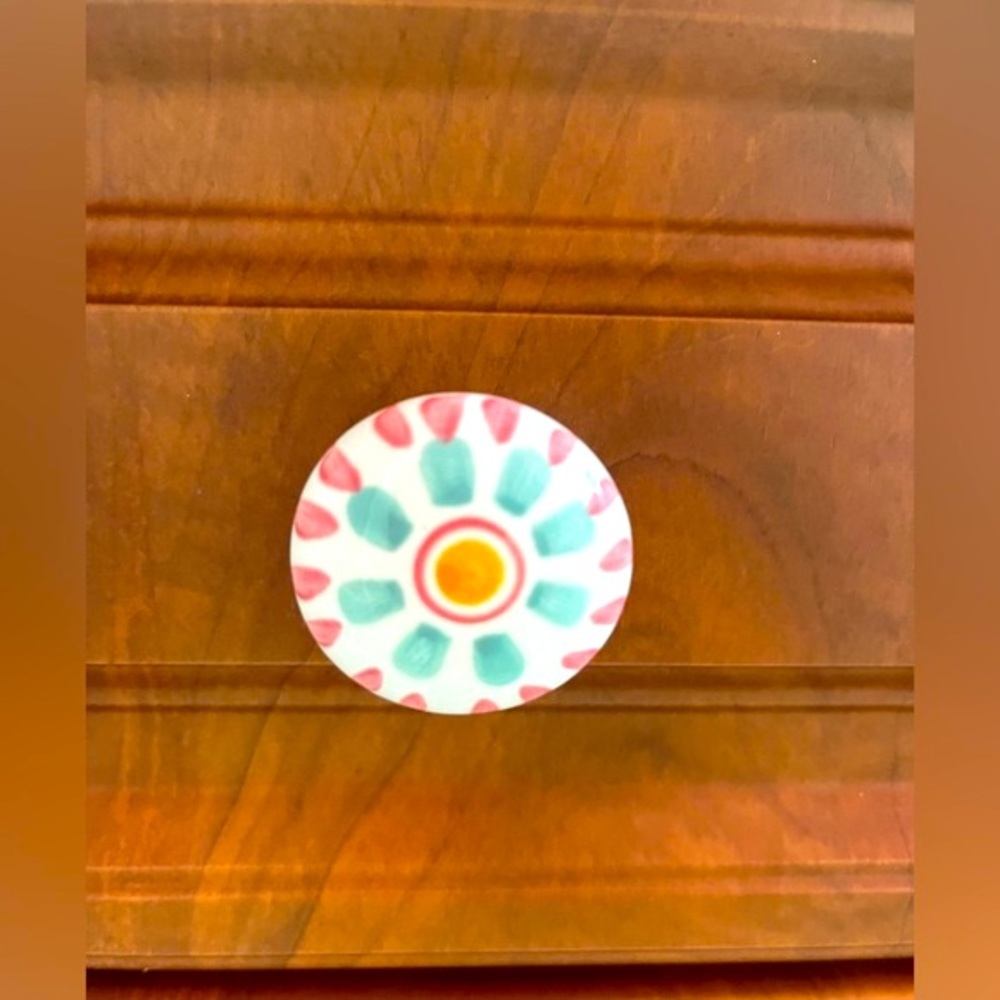 5 Boho Flower Ceramic 1-15/32" Kitchen Vanity Dresser Cabinet Drawer Door knob